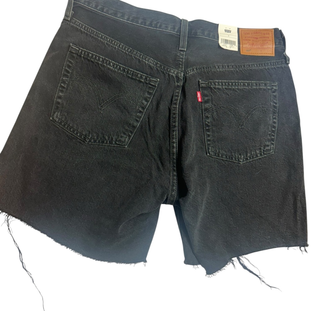 Levi's Dark Denim Jean Shorts - Picture 2 of 4